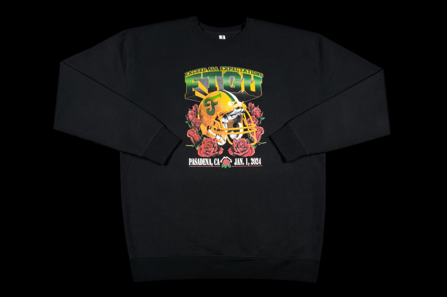 City Of Roses Crewneck 2024 Crewneck Sweatshirt (Black)